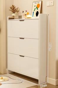 ห้องนั่งเล่นในบ้านตู้รองเท้าแบบพับได้บางเฉียบทันสมัยเรียบง่ายกรอบไม้แข็งติดผนัง - Product Image 6