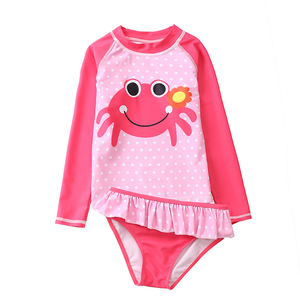 Traje de Baño de Dos Piezas para Niñas, Top sin Mangas y Pantalones Cortos, Estampado de Flamencos y Piñas, Ropa de Playa Infantil 2021 - Product Image 3