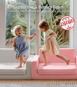 Maternelle Gain de Place Enfants 3in1 Cozy Kid 2-en-1 Peluche Canapé Pliant Tapis de Jeu Canapé-Lit Canapé-Chaise pour Enfant pour Bébé de 6 Mois - Product Image 6