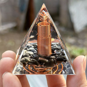 ที่หยดหินคริสตัลทรงพีระมิดหินออบซิเดียนหรูหราประดับโต๊ะ - Product Image 3