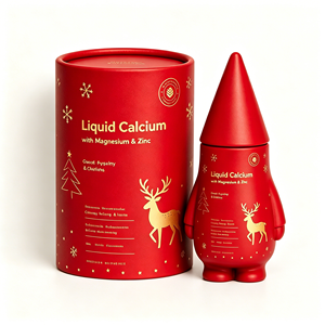 Luxury Gold Foil Rigid Cardboard <b>Round</b> <b>Box</b> for Health Supplements Vitamins Packaging Custom Logo Wholesale - Product Image 6