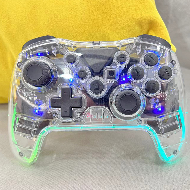 New Six-Axis RGB Lighting Wireless PC Gaming Controller Wake-Up with Joystick for NS Switch Product Name Steering Wheel