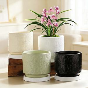 Macetas de Cerámica Estilo Nórdico Minimalista Ecológicas Duraderas Ligeras con Orificio de Drenaje para Suculentas y Bonsáis - Product Image 5