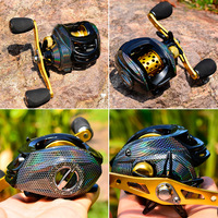 Moulinet de pêche ultra-léger à lancer 7.2:1, 18+1BB, frein magnétique 10kg, système à deux vitesses, pour rivière, lac et eau salée