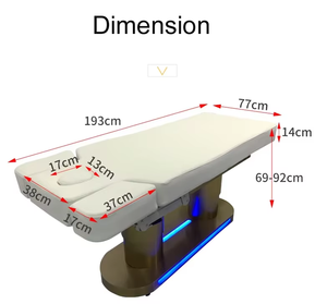 Table de massage électrique chauffante multifonctionnelle <span class=keywords><strong>pour</strong></span> esthétique, chaise de <span class=keywords><strong>spa</strong></span>, mobilier de salon <span class=keywords><strong>pour</strong></span> hôtel, salle de sport, école - <span class=keywords><strong>4</strong></span> places - Product Image 6