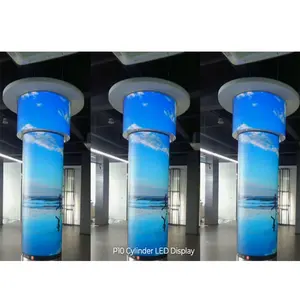 Top Verkauf Indoor P1.8 p2.5 Gebogene weiche flexible LED-Video-Wandbild schirm im Freien Für Exhibition Shop Store Zylindrische Säule verwenden