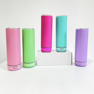 Gobelet intelligent 20oz en acier inoxydable avec haut-parleur Bluetooth pour la lecture de musique, idéal pour les voyages en plein air, le bureau ou comme cadeau. - Product Image 1