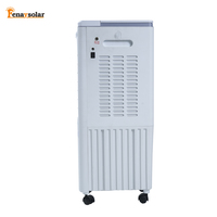 Mini-refroidisseur d'air évaporatif DC12V avec panneau solaire, ventilateur sans pales, humidistat réglable, réservoir d'eau de 15L, batterie au lithium de 6000mAh