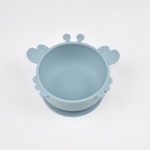 Vaisselle OEM ODM au design crabe, bol souple multicolore à ventouse pour l'introduction alimentaire des enfants - Product Image 1