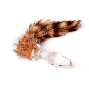 لعبة جنسية ذيل ثعلب حقيقي مع سدادة شرجية زجاجية للنساء للعب الأدوار - Product Image 4