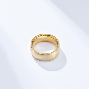 Men's 8mm Matte Titanium Steel <b>Ring</b> <b>Plain</b> Band Daily Wear Jewelry Gold Black Blue Silver Color Options - Product Image 2