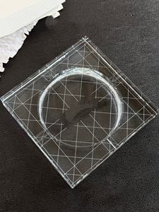 Cenicero de Cristal Cuadrado Clásico Transparente al por Mayor de Fábrica - Cenicero de Interior para Fumadores, Bandeja Decorativa para Cenizas - Product Image 3