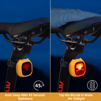 Feu arrière de vélo intelligent à détection de freinage, lampe d'avertissement LED pour cyclisme, étanche et rechargeable, éclairage de sécurité pour la conduite nocturne