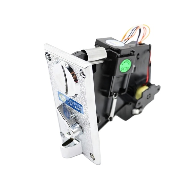 Metal Panel Front Insertion Electronic Coin and Token Acceptor