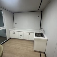 Maison préfabriquée moderne à 2 chambres, petite maison portable extensible, conteneur habitable prêt à être expédié, mini chalet en acier