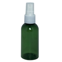 Flacon de bouteille PET en plastique à vis d'huile essentielle cosmétique verte de 45ml avec bouchon compte-gouttes en plastique