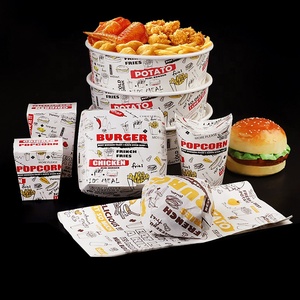 Fabrika toptan özel gıda sınıfı paket beyaz Hamburger kutusu stok kaynağı yüksek kaliteli kağıt kurulu <span class=keywords><strong>Burger</strong></span> kutusu ambalaj - Product Image 1