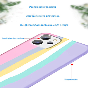 Coque de téléphone en silicone arc-en-ciel avec logo pour iPhone 11 Pro, <span class=keywords><strong>toutes</strong></span> les couleurs - Product Image 2