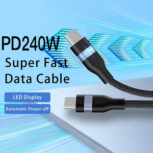 Venta al por mayor 1M PD 240W 120W 60W 27W Transferencia de datos de carga rápida para <span class=keywords><strong>iPhone</strong></span> USB <span class=keywords><strong>C</strong></span> Teléfono móvil <span class=keywords><strong>Cable</strong></span> USB y <span class=keywords><strong>Cable</strong></span> cargador tipo <span class=keywords><strong>C</strong></span> - Product Image 2
