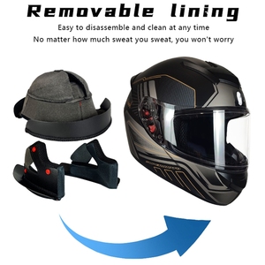 <span class=keywords><strong>Casco</strong></span> de Motocicleta de Cara Completa para Hombre, Cascos de Carreras Callejeras, Certificado por Punto - Product Image 6