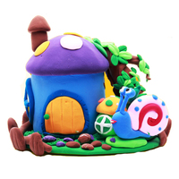Pâte à modeler magique en mousse/24 couleurs Argile polymère à séchage à l'air pour enfants