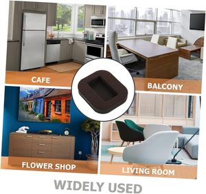 Posavasos de fieltro para muebles con logotipo personalizado, tazas con ruedas que evitan el deslizamiento, buen efecto silencioso, 10 Uds., almohadilla duradera para muebles con fondo de fieltro marrón - Product Image 6