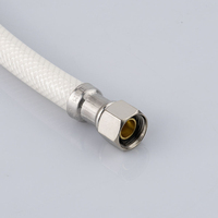Tuyaux de plomberie flexibles en PVC FANSKI 12,7 mm F1/2-14NPSM X F1/2-14NPSM, connecteur d'alimentation en eau, raccords chromés