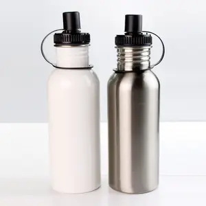 Topjlh botol air olahraga 2024 ml, botol air baja tahan karat tahan bocor 400ml, botol minum olahraga Gym, botol logam