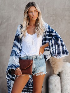 Blusa <span class=keywords><strong>de</strong></span> playa con estampado Tie-Dye transfronterizo para mujer, cárdigan protector solar, cobertura para Bikini <span class=keywords><strong>de</strong></span> playa, traje <span class=keywords><strong>de</strong></span> <span class=keywords><strong>baño</strong></span> para <span class=keywords><strong>Amazon</strong></span> - Product Image 4