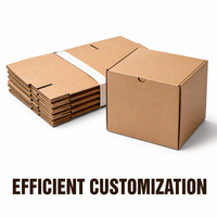 Boîtes d'expédition plates en carton ondulé personnalisées en gros, emballages kraft écologiques réutilisables avec logo personnalisé