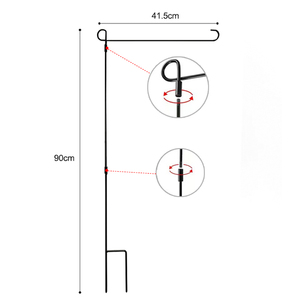 Soporte de bandera de jardín, mástil de 13,5 pulgadas de ancho, soporte de mástil de césped Premium con Clip de viento para jardín al aire libre - Product Image 3
