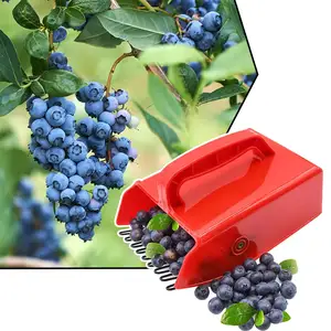 Pemetik dan pengambil Berry dengan sisir metalik dan pegangan ergonomis untuk lebih mudah sekop penggaruk Blueberry