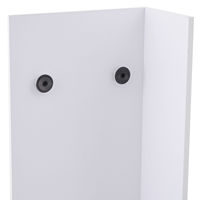 Escritorio de esquina para ordenador, estante de almacenamiento giratorio de 360 grados en forma de L, color blanco