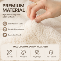 Tapis personnalisé en fausse fourrure de lapin, à poils longs, doux et moelleux, lavable en machine, pour chambre à coucher, salon, hôtel, vente en gros