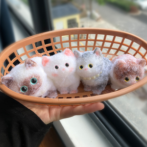 ของเล่นแมวซิลิโคนเกรดอาหารขนาดใหญ่พิเศษ ทำมือ คืนรูปช้าๆ ของขวัญคลายเครียด DIY ของเล่นแปลกใหม่และตลกๆ สำหรับคนดังทางอินเทอร์เน็ต - Product Image 5