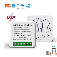 Interrupteur WiFi 1CH AC220V Mini interrupteur intelligent sans fil pour éclairage Télécommande Interrupteur intelligent pour la maison APP Contrôle vocal