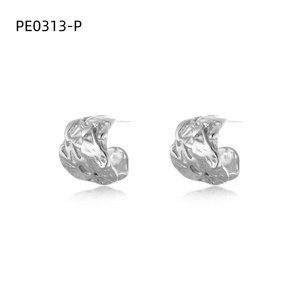 Amy Amy <b>Huggie</b> Earrings <b>Silver</b> Plated Alloy Women's Classic Fashion Jewelry Gift PE0313 - Product Image 1