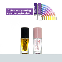 Tube de brillant à lèvres en verre et plastique personnalisé, grand applicateur, 5 ml, tube transparent court pour huile à lèvres, applicateur épais, tube transparent pour baume à lèvres, emballage
