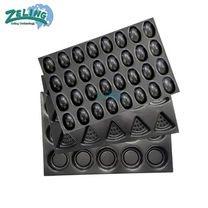 Moule à cupcakes et muffins sur mesure, antiadhésif, pour plateau en aluminium 400x600mm, toutes formes (étoile, cœur), noir, faible MOQ - Product Image 5