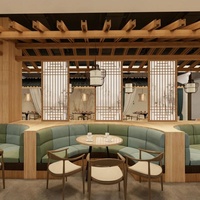 Ensemble de mobilier de restaurant commercial moderne en bois pour banquet, avec table et chaises, conception OEM ODM