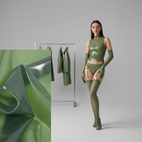 0.25mm 0.4mm Pure Trans Olive Caoutchouc Naturel Latex Tissu Sexy Catsuit pour Chats Service de Traitement Personnalisé-Coupe