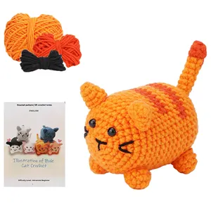 Nouveau design crochet artisanat kit tricot kit animaux moto crochet à la main bricolage crochet kit