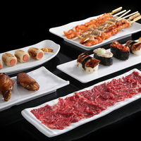 Plaque de mélamine blanche incassable en gros pour restaurant japonais Plats et assiettes durables