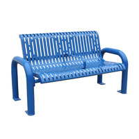 Banc d'assise extérieur en acier galvanisé robuste à l'extérieur du parc banc d'assise en métal inhabituel chaise de banc de fer de patio de jardin public