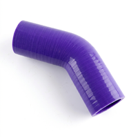 Tuyau d'admission d'air en silicone pour voiture, coudé à 45 degrés, violet, prix de gros, personnalisable