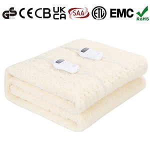 Manta Eléctrica Multizona de Lana de Alta Calidad con Control Dual, Manta Térmica Ajustable con Temporizador, Calentador de Cama para el Hogar - Product Image 1