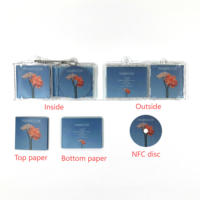 En gros Personnalisé Personnalisé Nfc Album Musique Mini Plié Affiche Papier Photocard Programmable Tag Nfc Cd Porte-clés