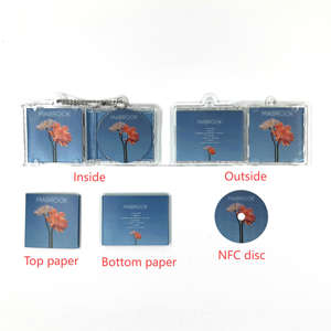 Venta al por mayor personalizado Nfc Álbum Música Mini póster doblado papel sesión fotográfica etiqueta programable Nfc Cd llavero - Product Image 6