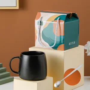 Offre Spéciale tasse en céramique mat menthe vert boule forme grès tasse à café en céramique lait tasses en gros