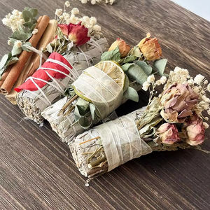 Bâtons d'encens de <span class=keywords><strong>sauge</strong></span> blanche et de cristal de guérison spirituelle naturelle, lot de Palo Santo avec fleurs pour la purification de la <span class=keywords><strong>maison</strong></span> - Product Image 3